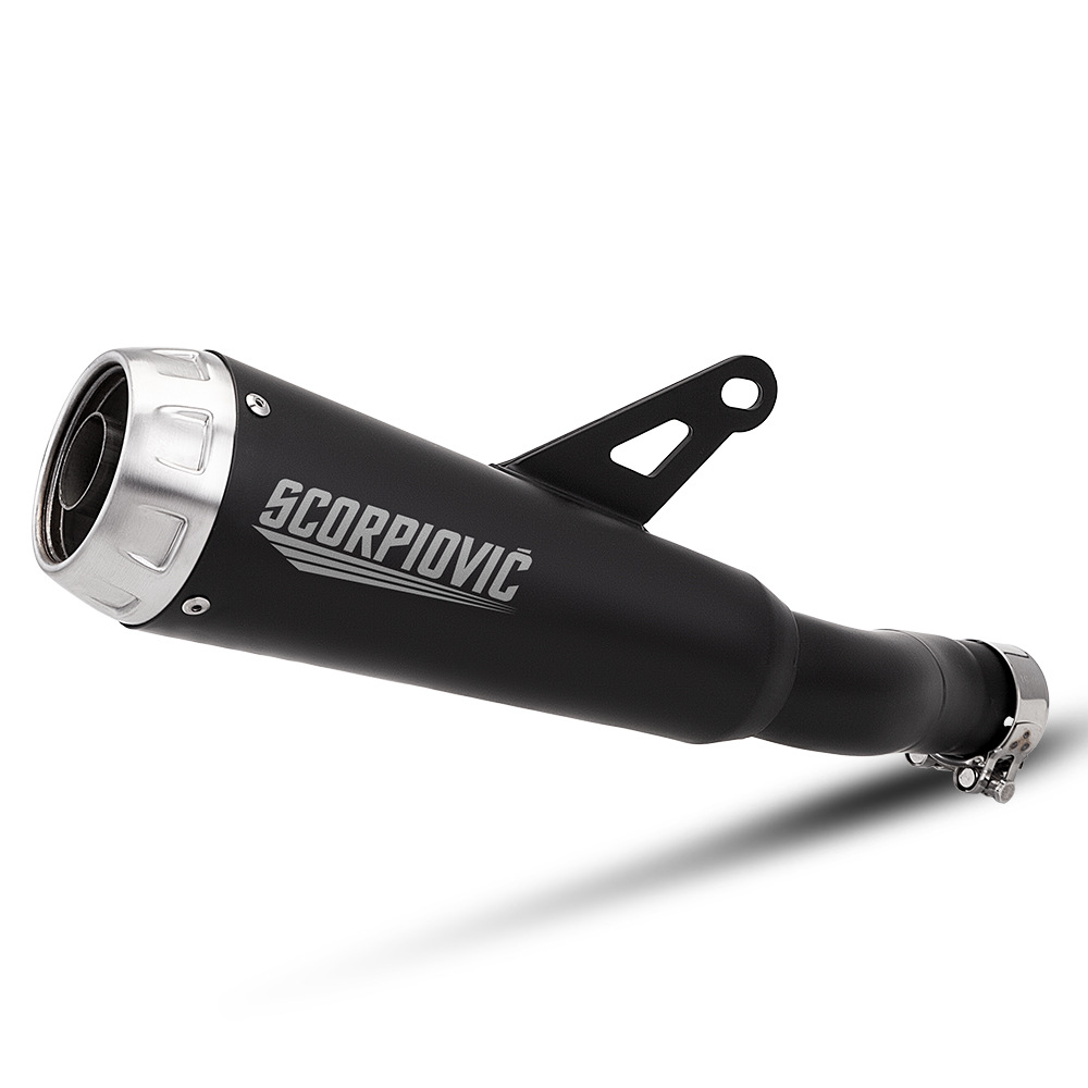 Triumph 400x/speed400 black integrated mid-rear section (with silencer)