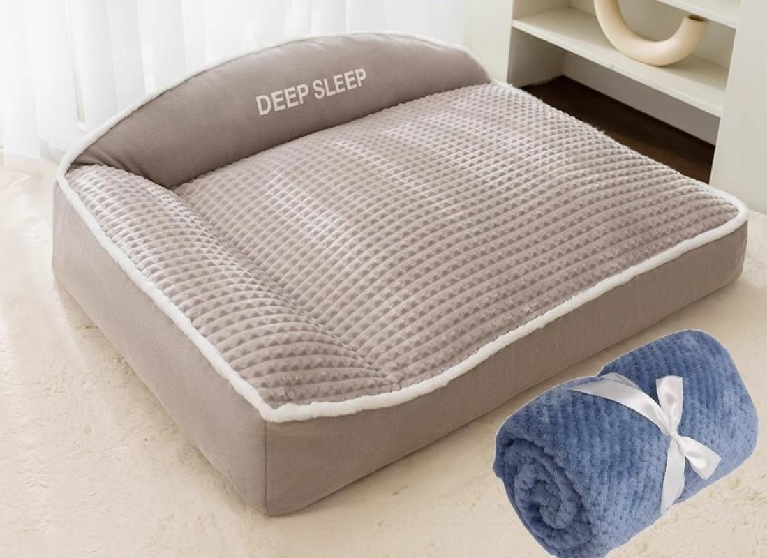 gray nest with blanket