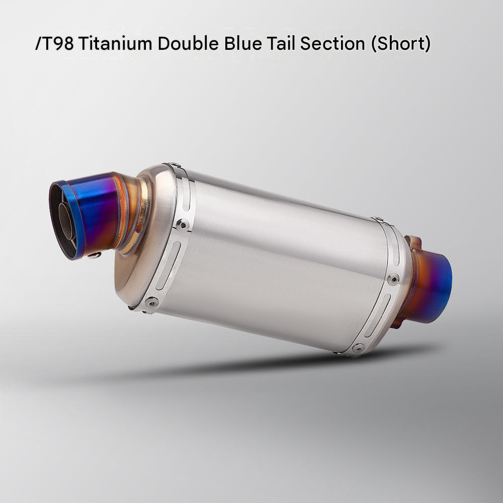 310MM  T98 titanium color double half blue (short style)