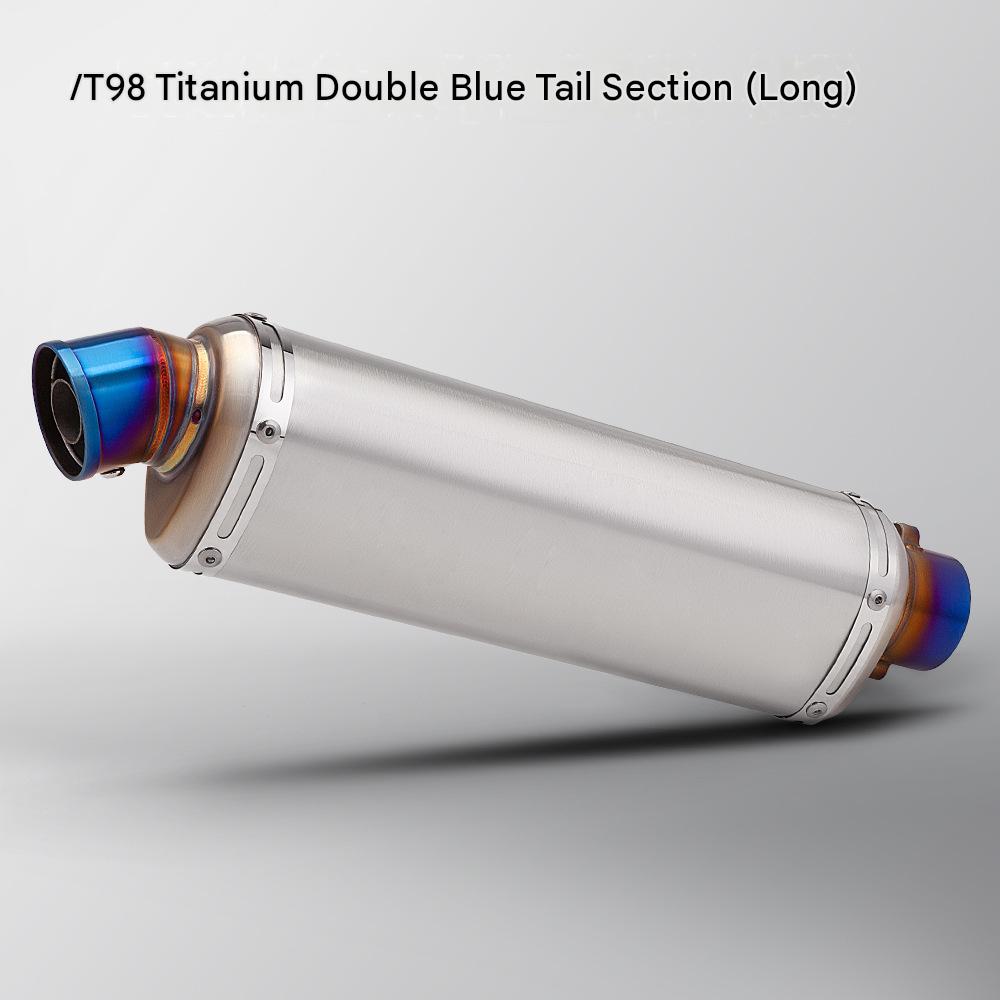 410MM  T98 titanium color double half blue (long style)