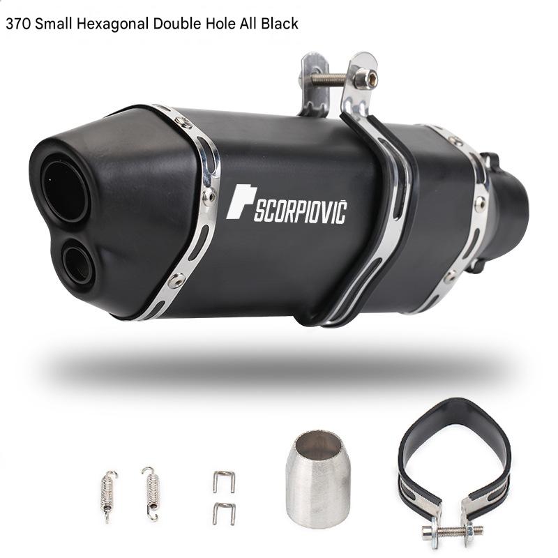 370 small hexagonal double hole-all black laser mark