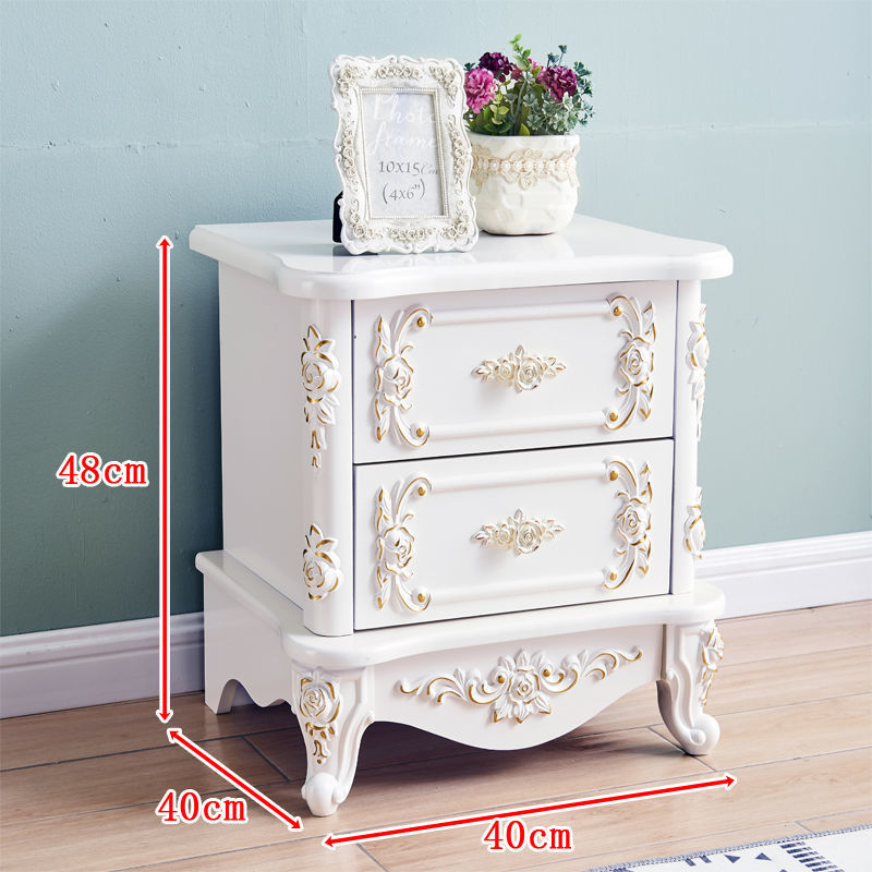 40cm wide matte white with gold