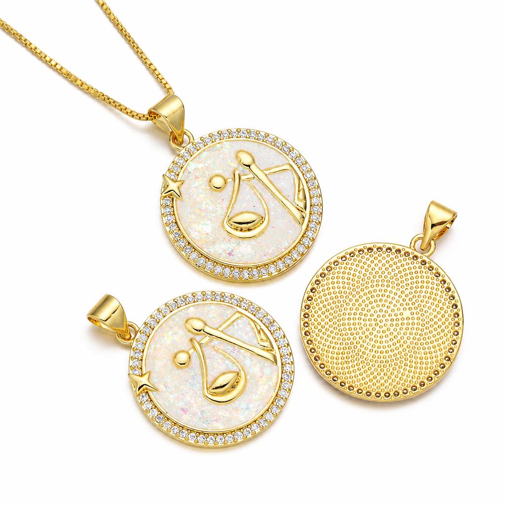 9:Libra (colorful pink opal)