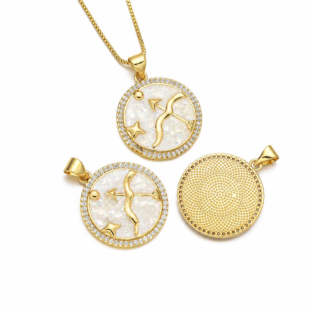 11:Sagittarius (colorful pink opal)