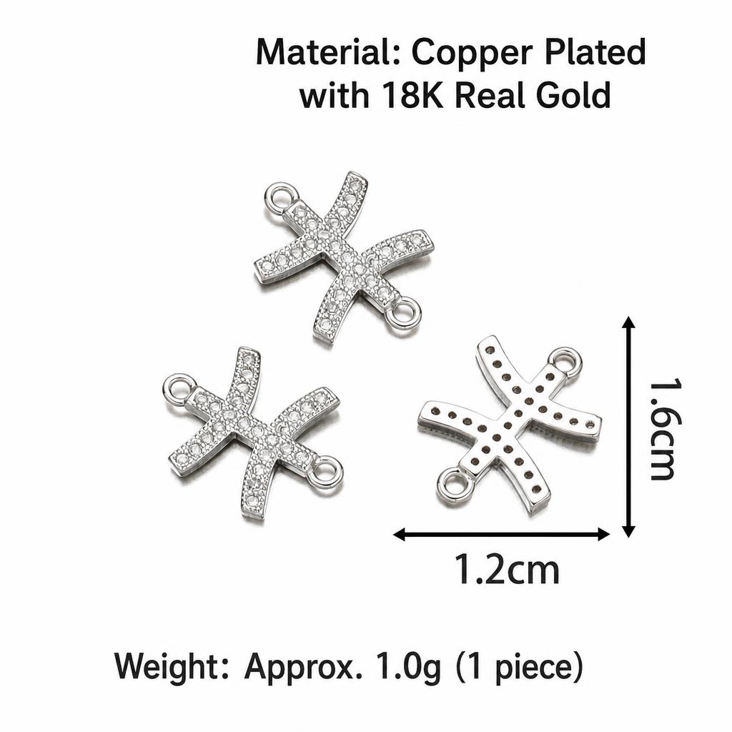 Pisces real platinum plated