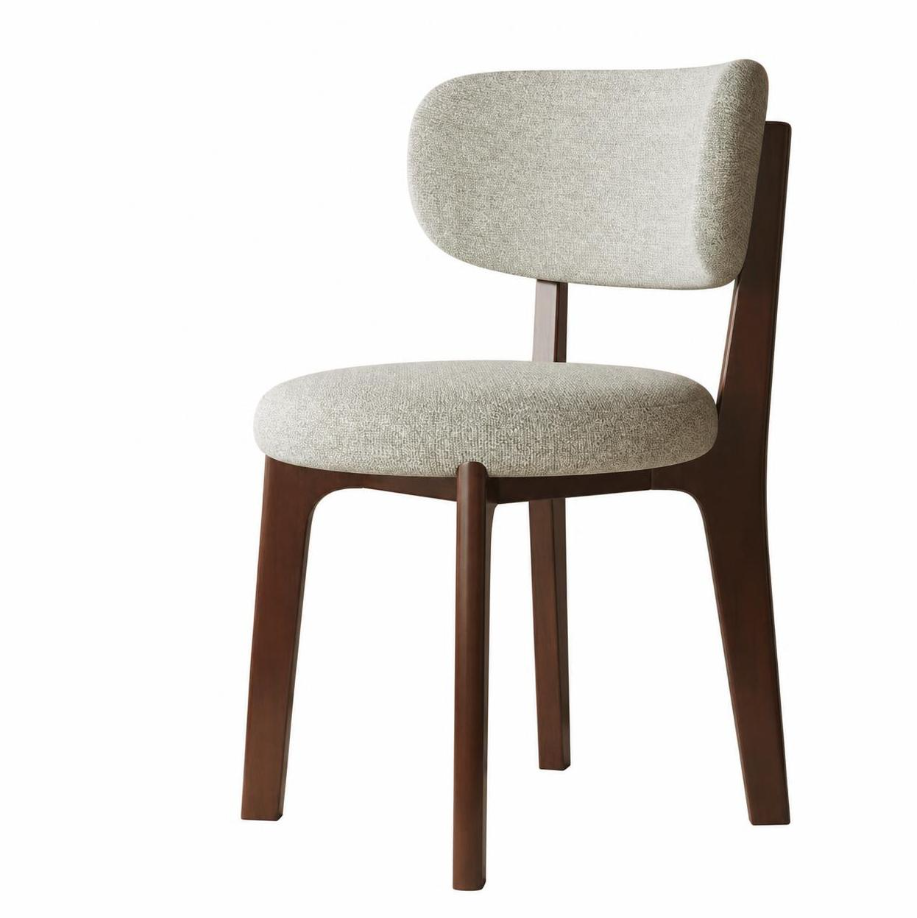 Walnut   off-white linen
