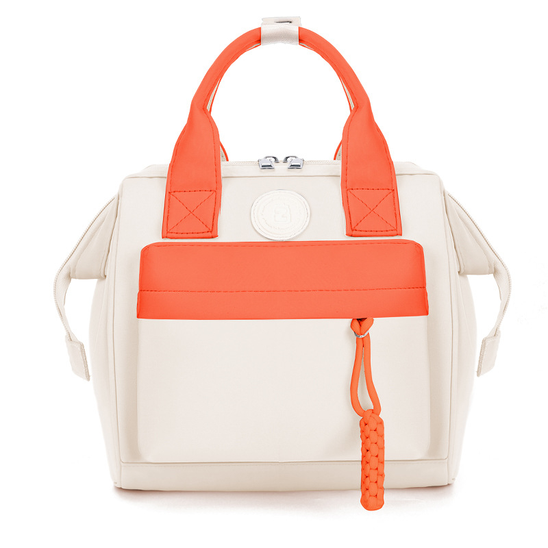 White with orange