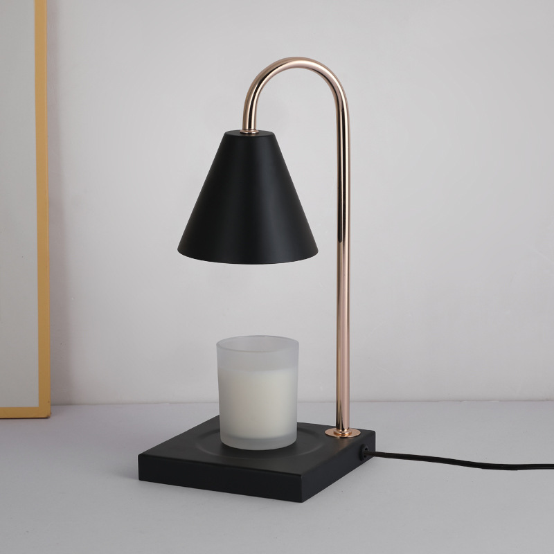 Marble base, black lampshade, timer dimmer switch, 2 bulbs