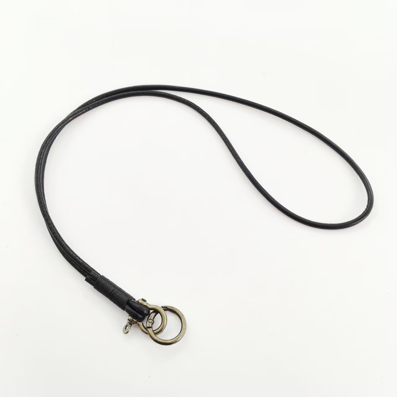 6:45cm Black horseshoe buckle necklace 4mm