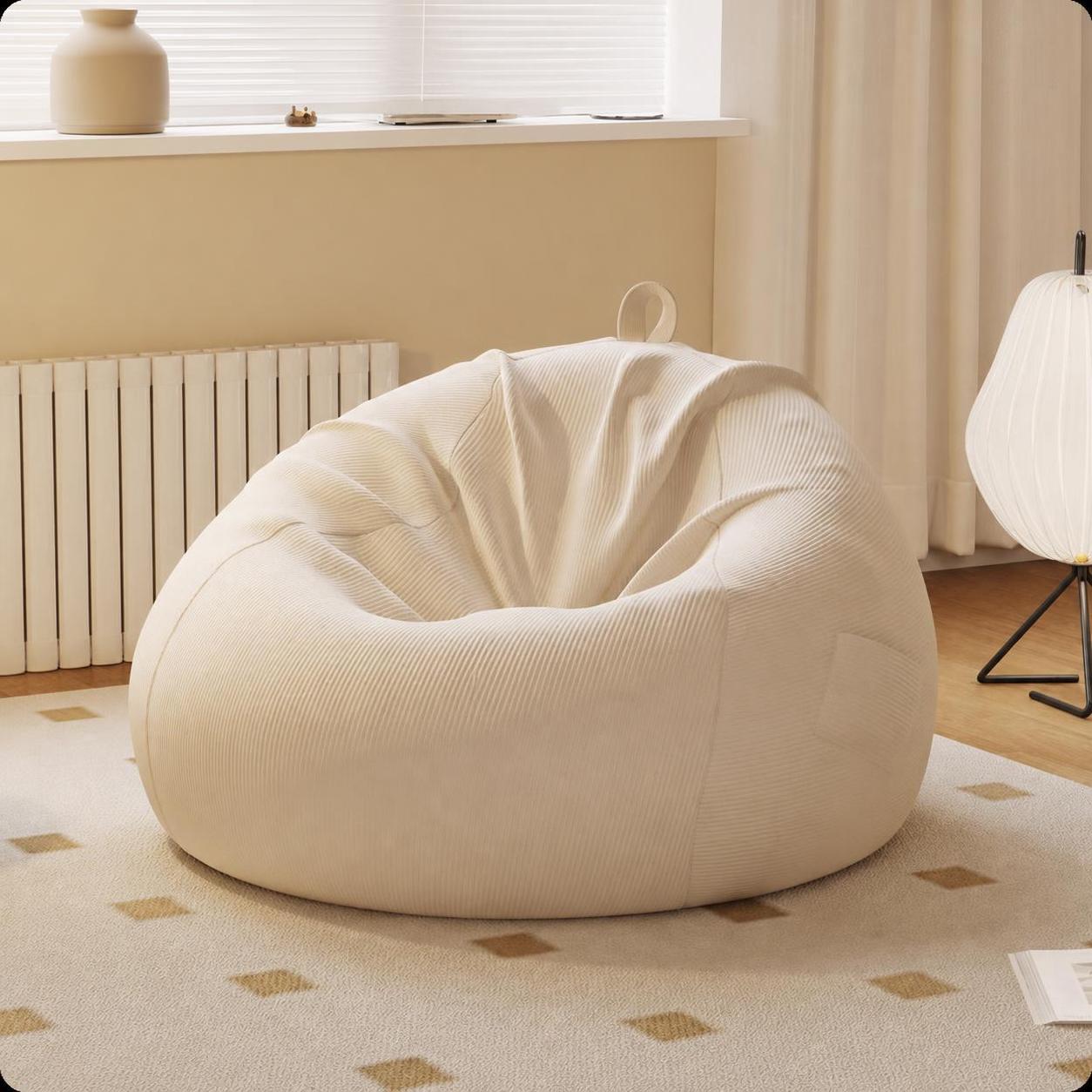 L size - cream white