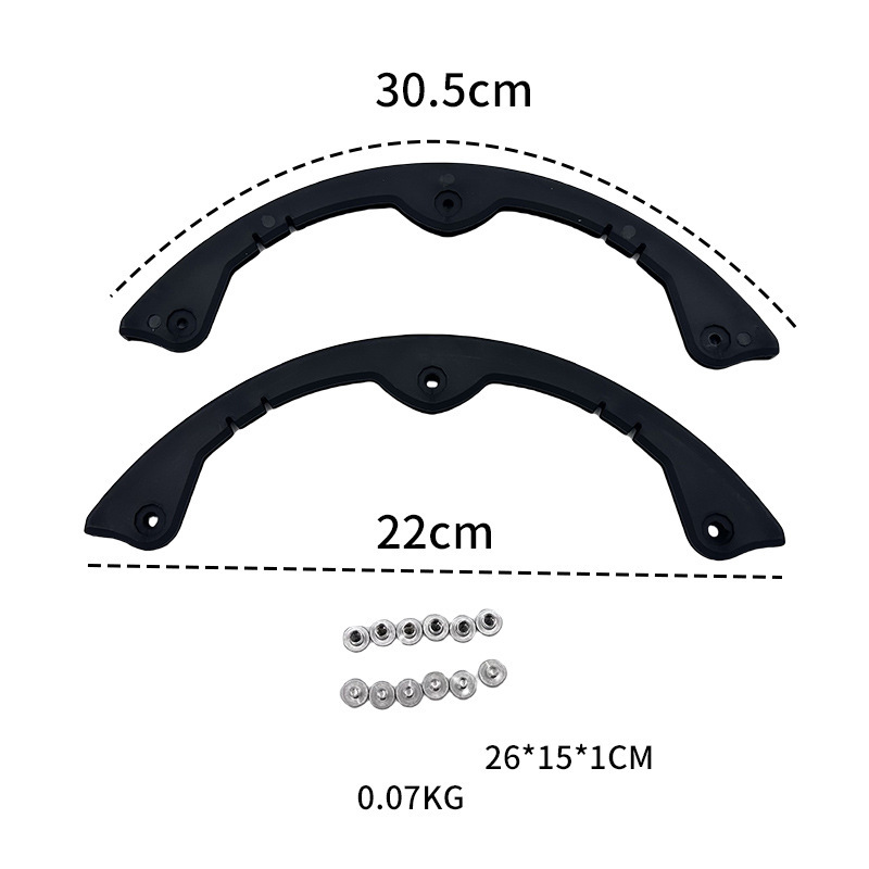 Three-hole medium size black 2 pcs
