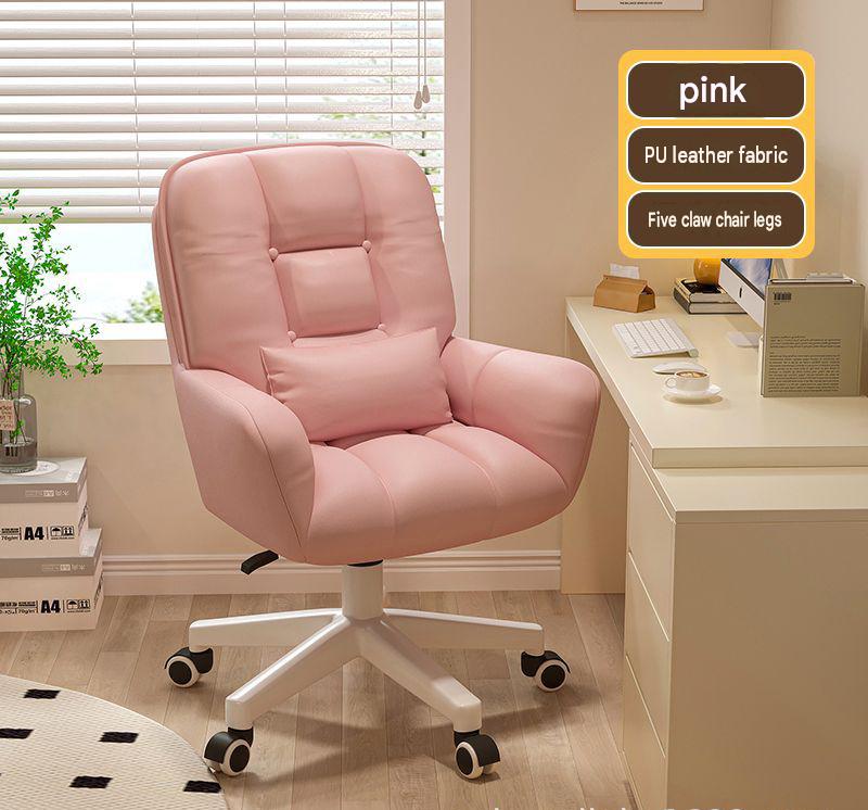 Pink-microfiber PU leather [nylon five claws]-send pillow