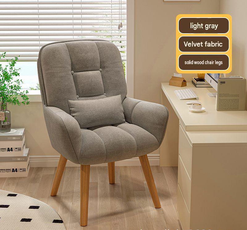 light gray-Velvet [solid wood fixed]-send pillow