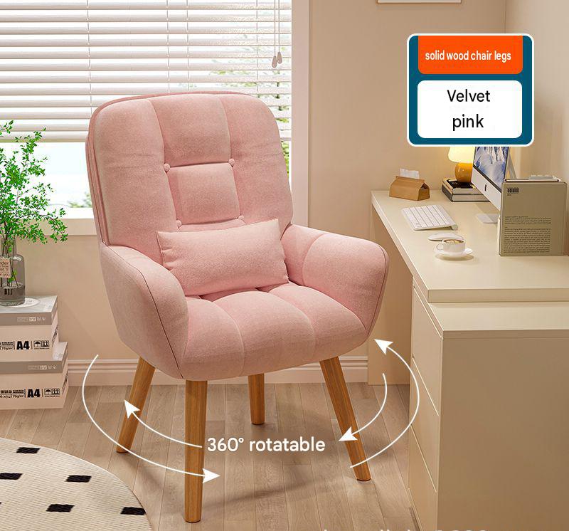 Pink-velvet [solid wood rotating]-send pillow