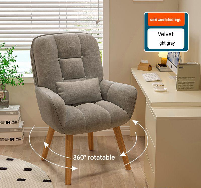 light gray-Velvet [solid wood rotating]-send pillow