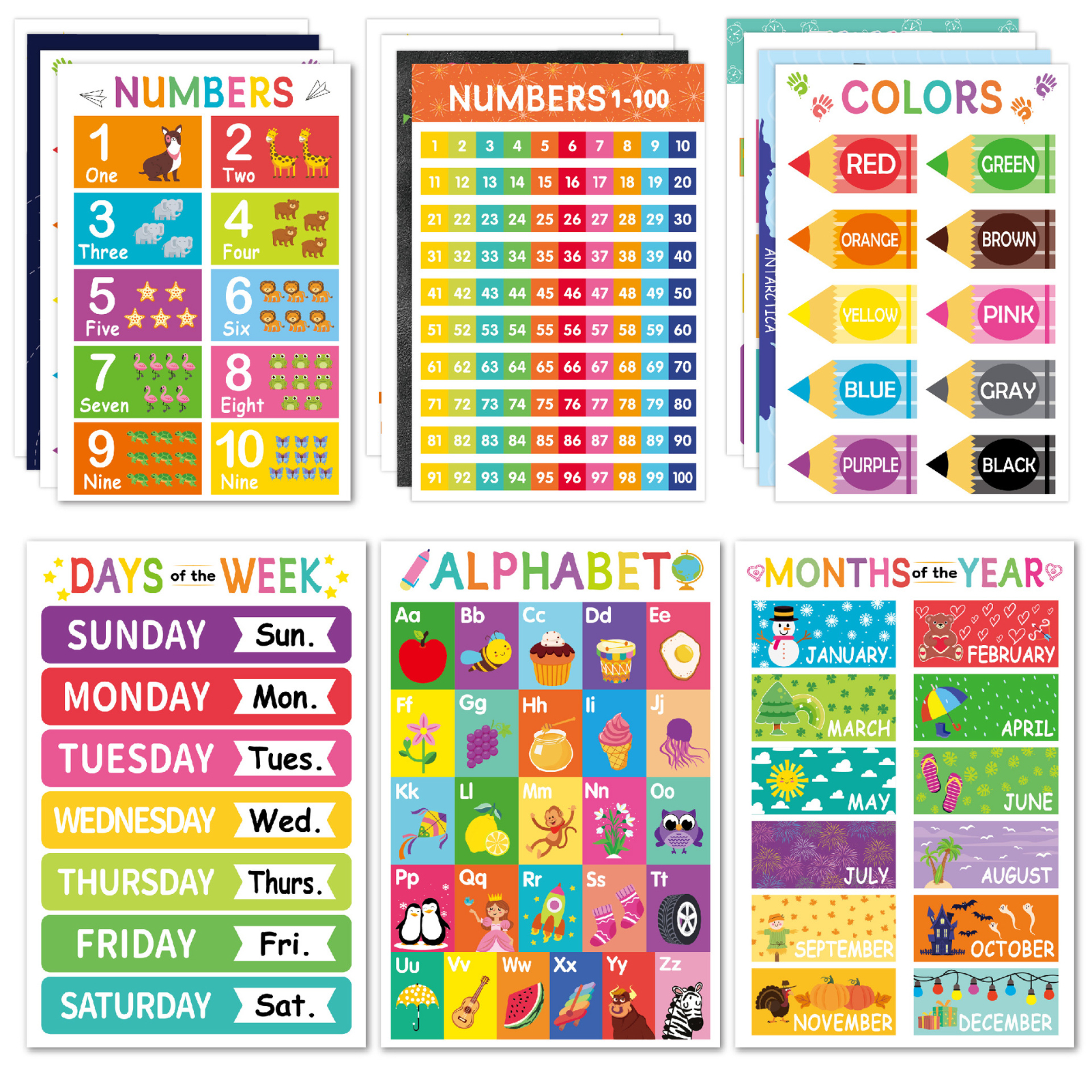 Er02-18 early childhood education posters/set