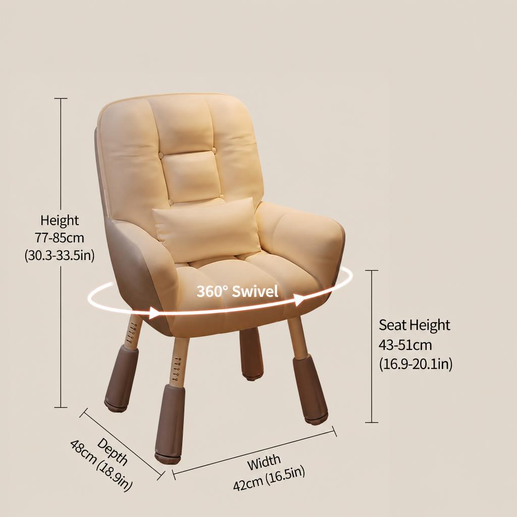 [rotating lifting model] gray and white   comfortable PU