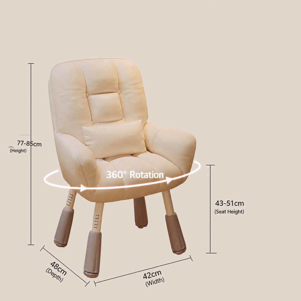 [rotating lifting model] white   comfortable PU