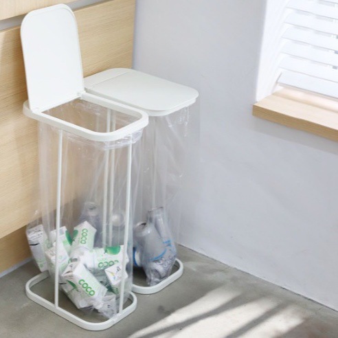 White large 3-hole garbage rack