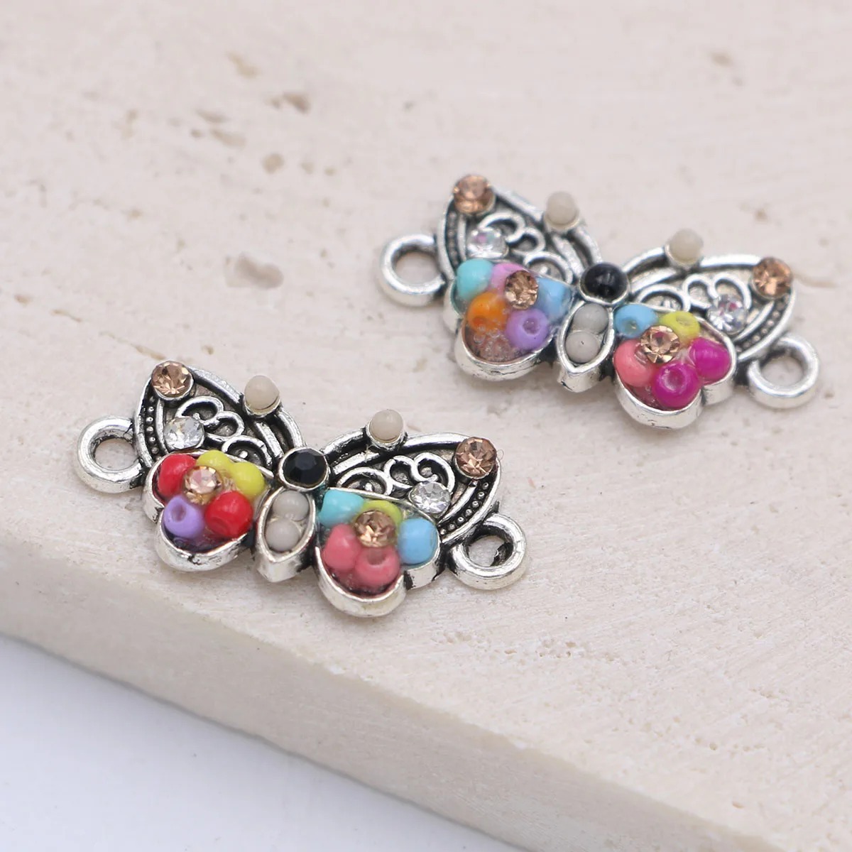 Colored diamond butterfly