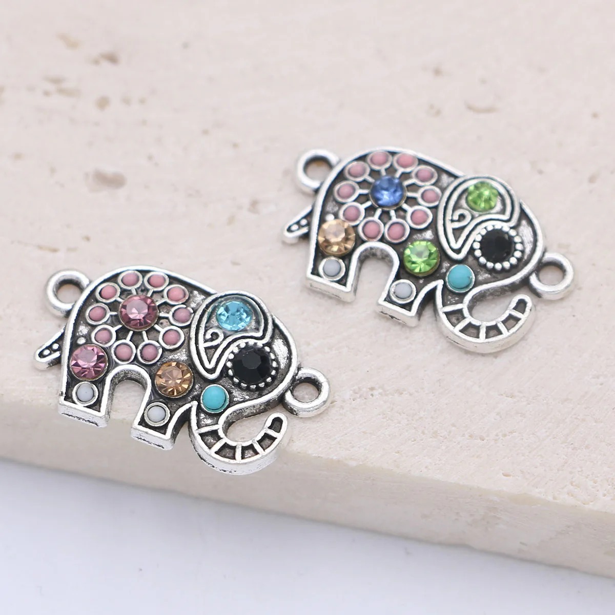 3:Colored diamond elephant