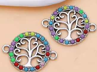 5:Colored diamond circle tree