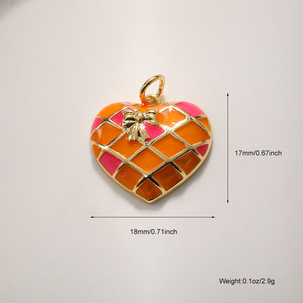6:A978 oil dripping bow love heart