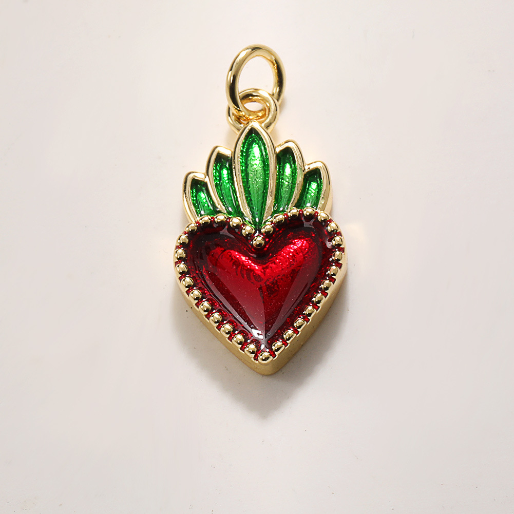 9:A981 dripping oil red radish love heart