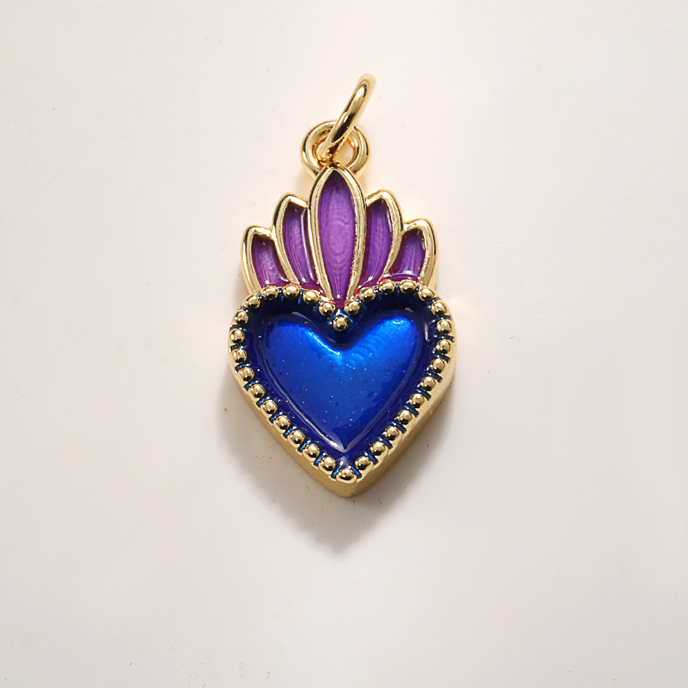 10:A982 dripping oil blue radish love heart