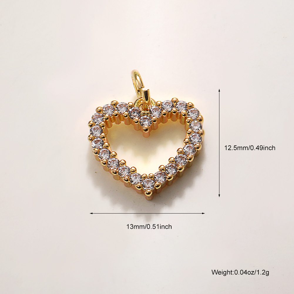 13:A985 golden zircon heart