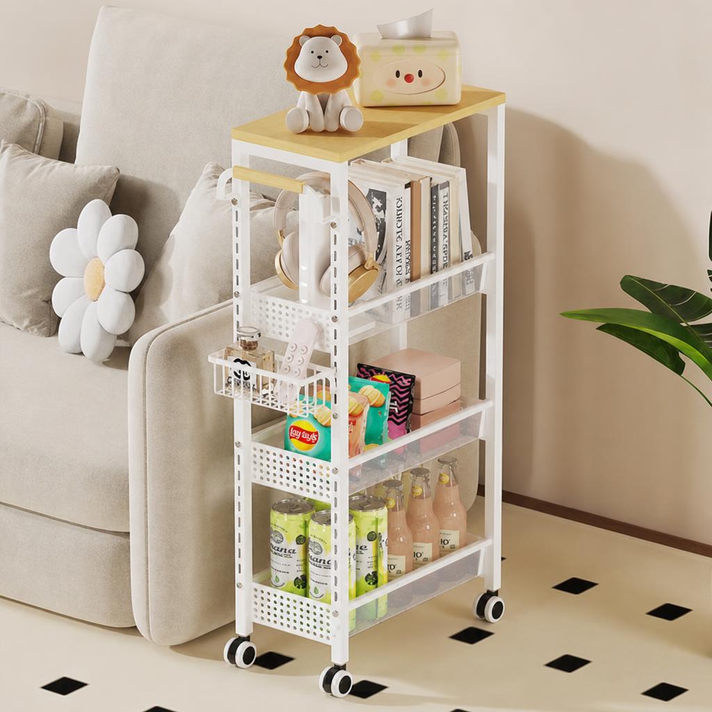Four layers of white-dense mesh model [with upper and lower adjustable small basket]