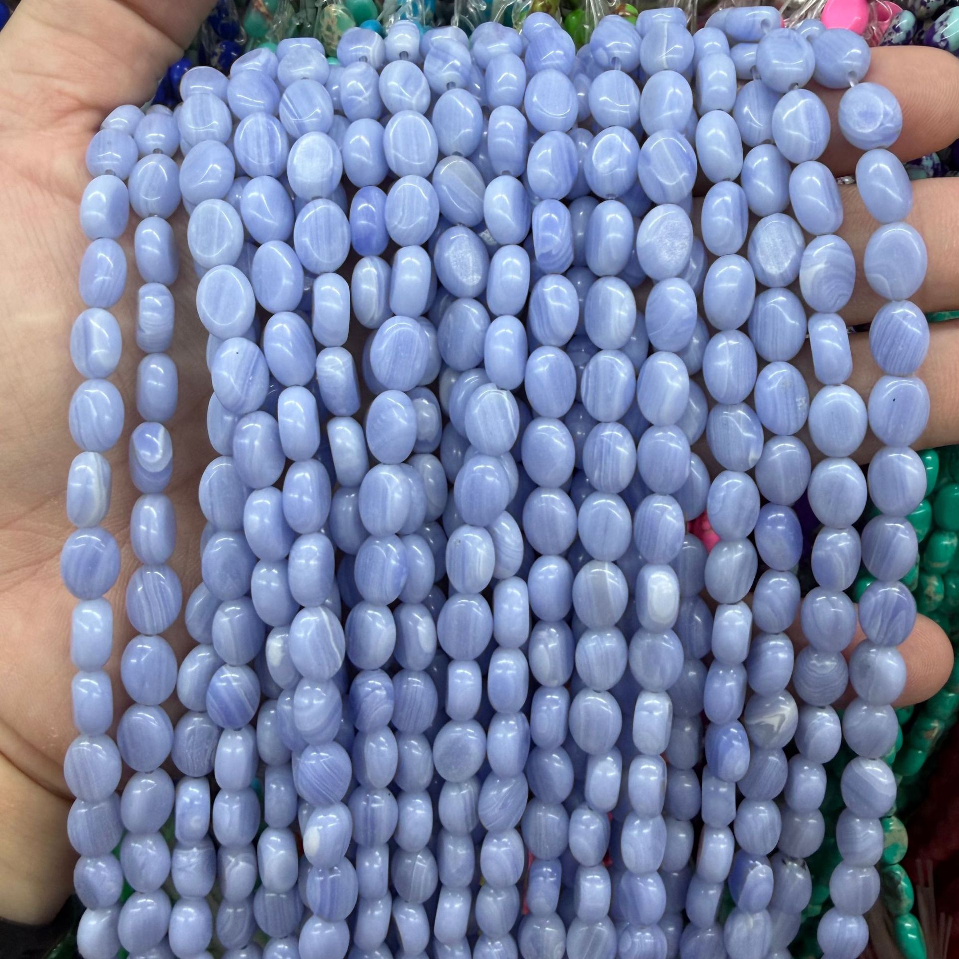 purple agate 6x8mm