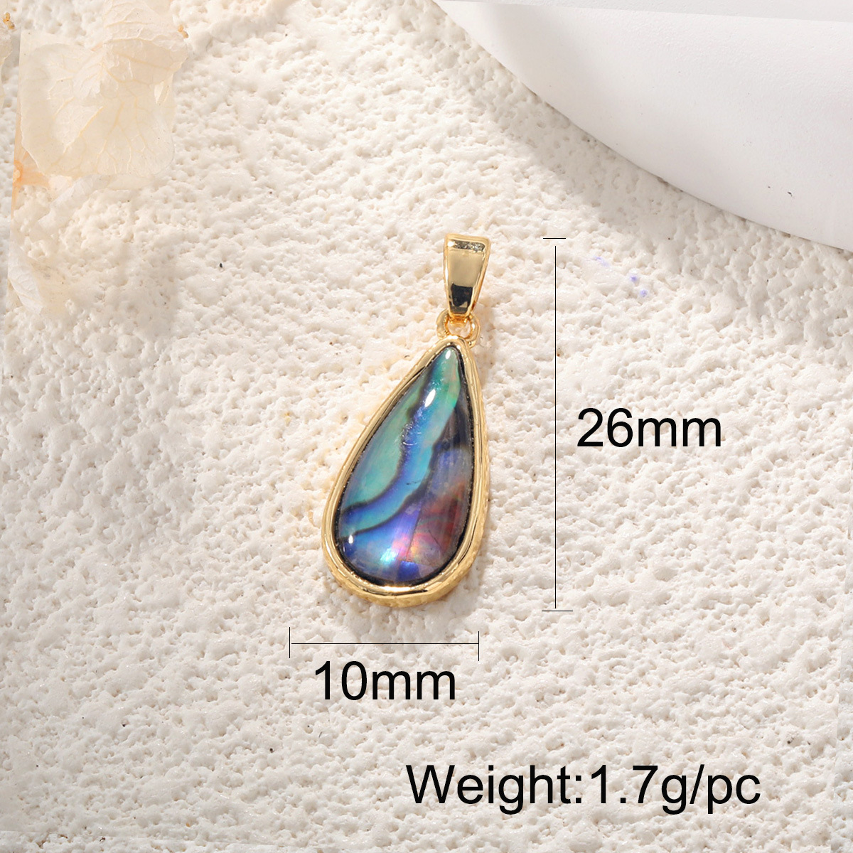 11:A0318 abalone shell water drop