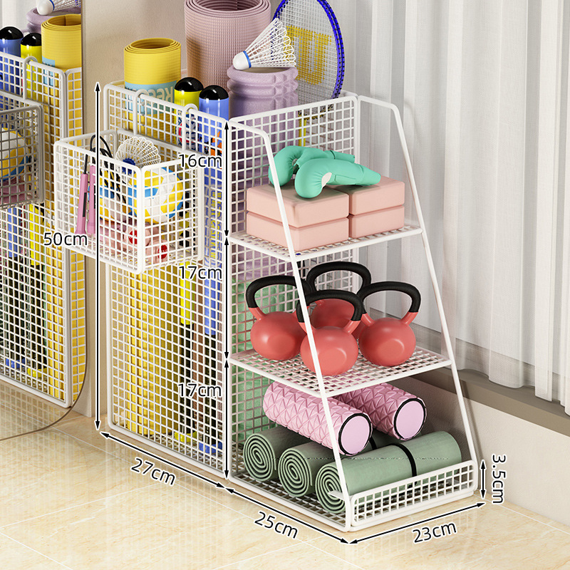 Ladder type with hanging basket grass white-floor style