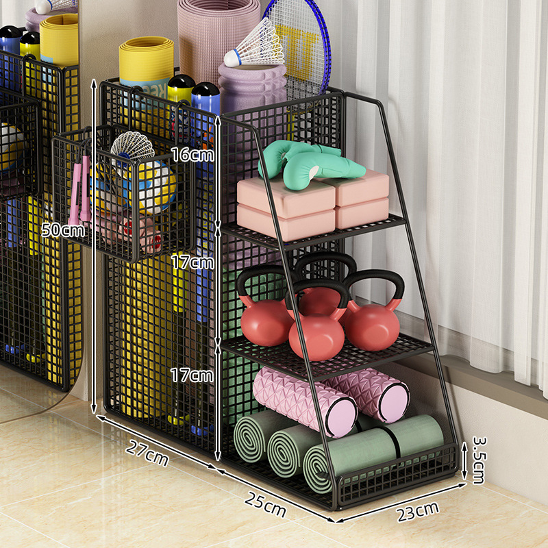 Ladder type with hanging basket athens black-floor style