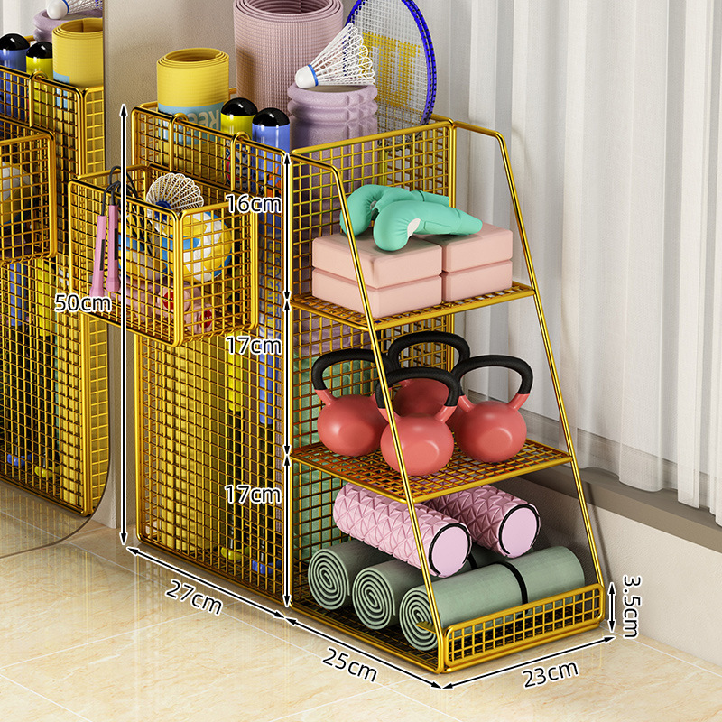 Ladder type with hanging basket literary gold-floor-standing model