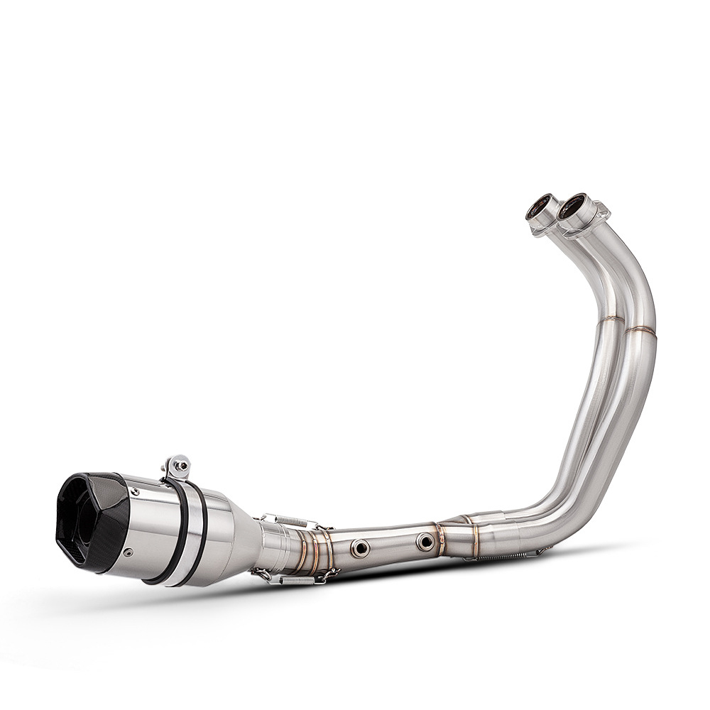 Mt07 lower row double oxygen port front section   sr1 glossy titanium color real carbon head