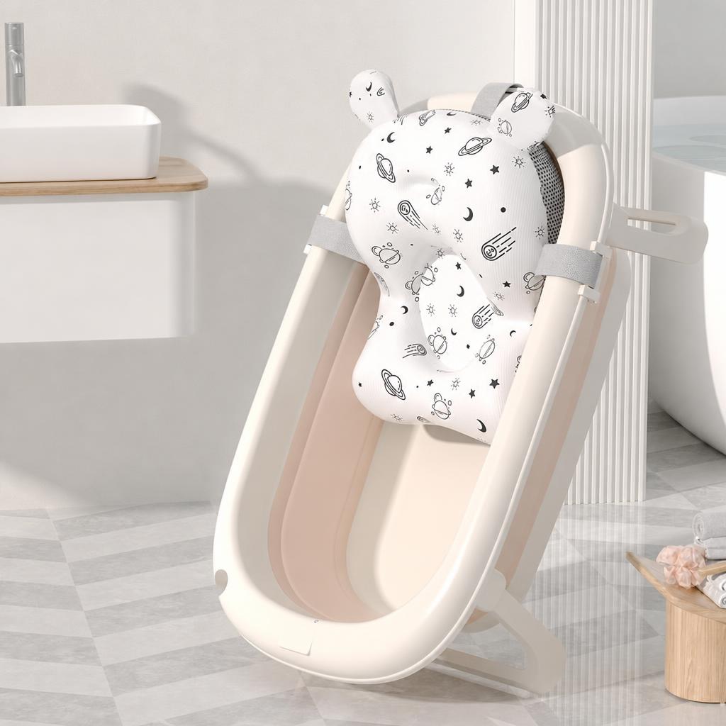 bathtub with suspension pad
