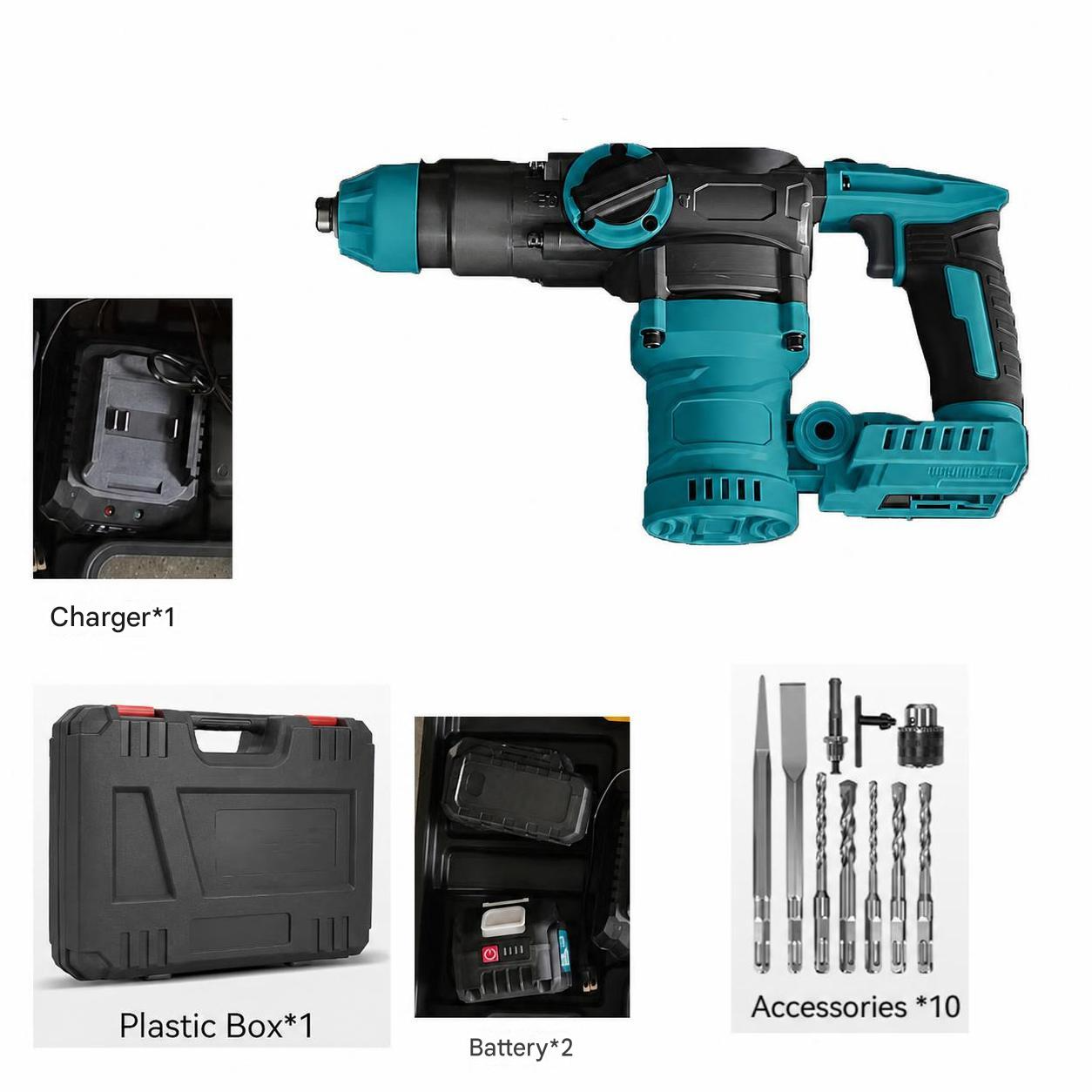 Electric Hammer with Two batteries and one charger