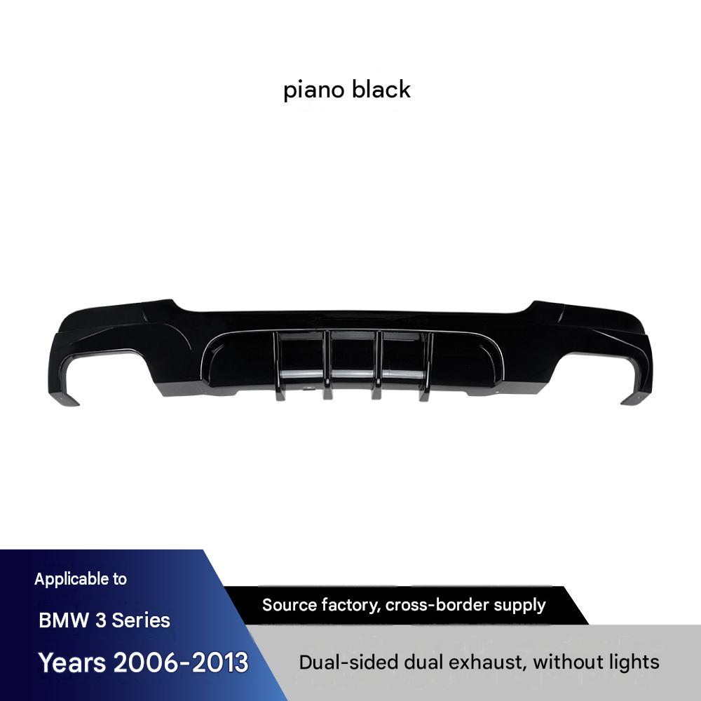 Dual exhaust, piano black finish, no lights