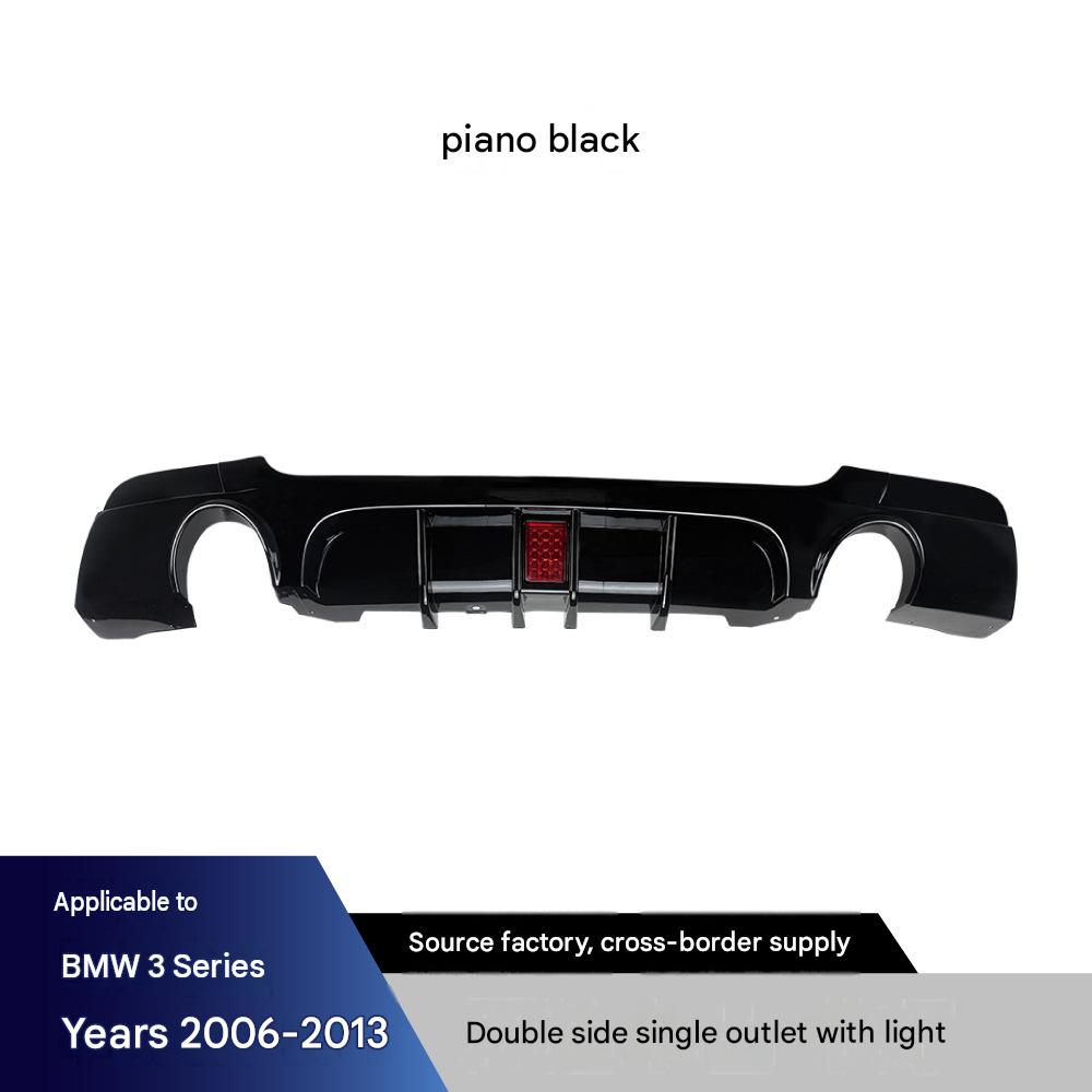 Dual exhaust, piano black finish, with lights