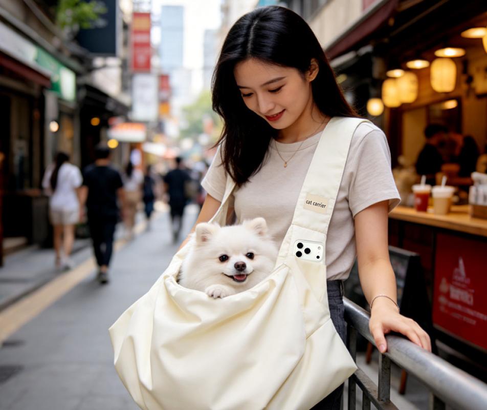 Pet crossbody bag off-white