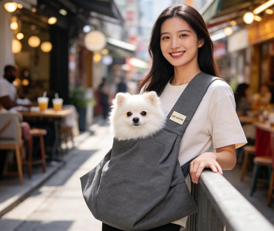 Pet crossbody bag dark gray