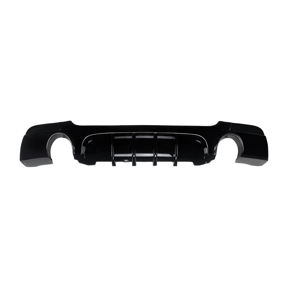 Dual side exit, piano black, no lights