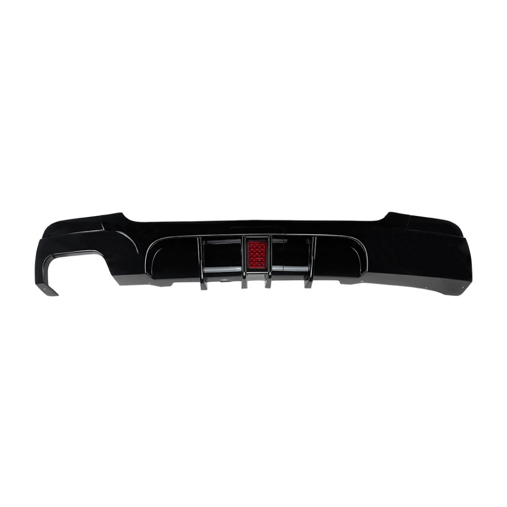 Single-sided, dual-outlet, piano black finish with integrated lighting