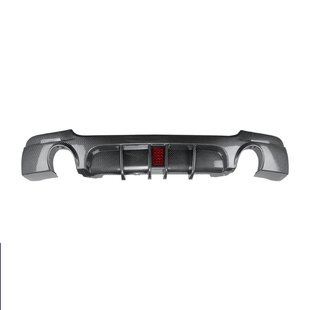 Dual exhaust, carbon fiber pattern, with lights