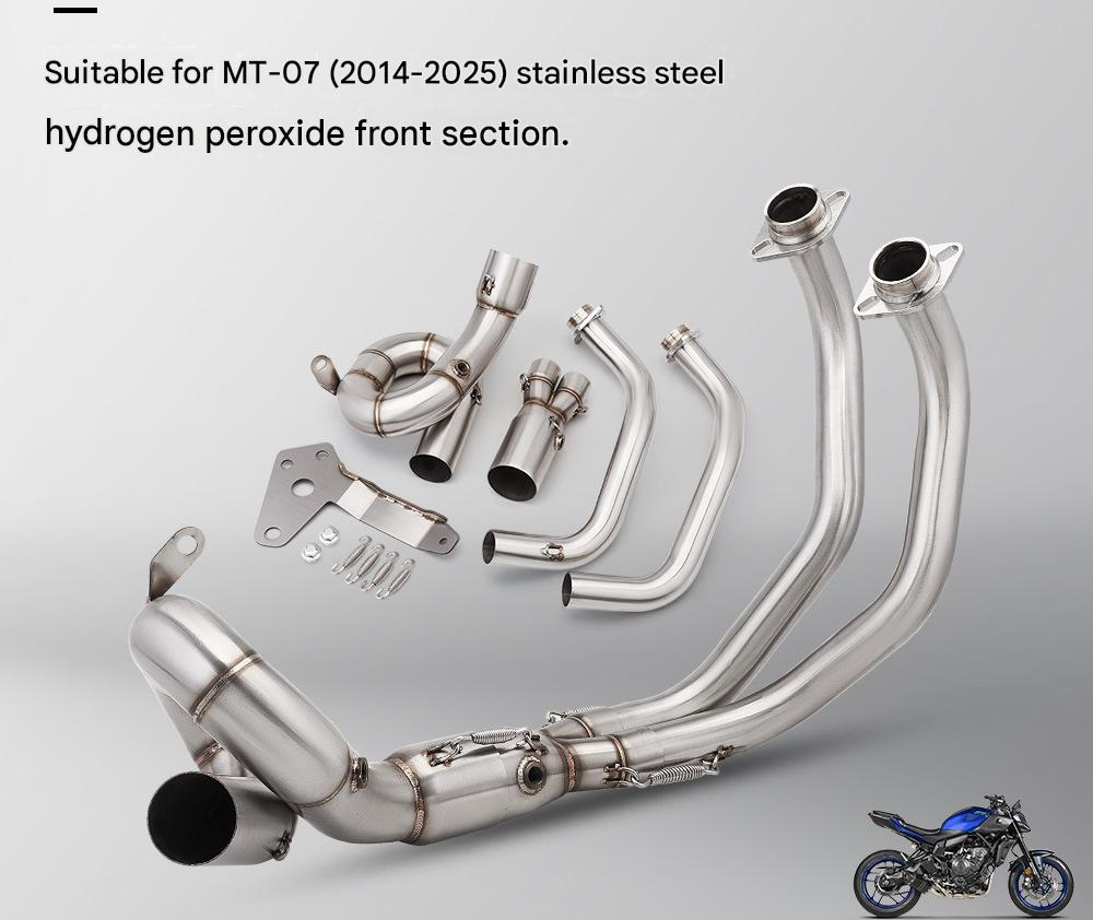 Mt07/fz07 stainless steel double oxygen port swing front section (2014-2025)