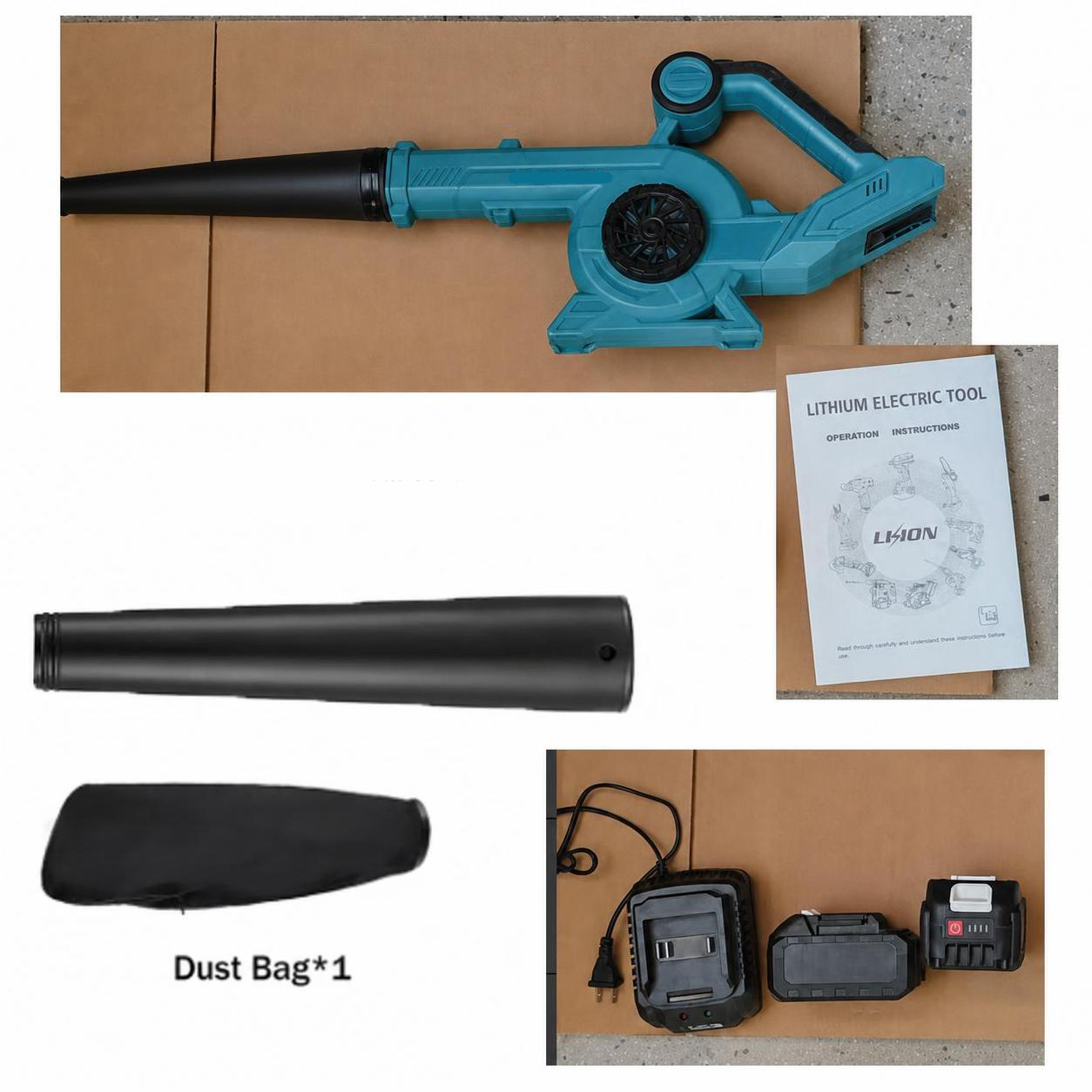 Dust Blower with 2 batteries and 1 charger
