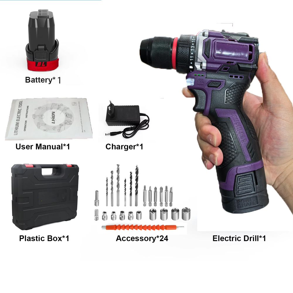 Impact Drill with 1 battery and one charger