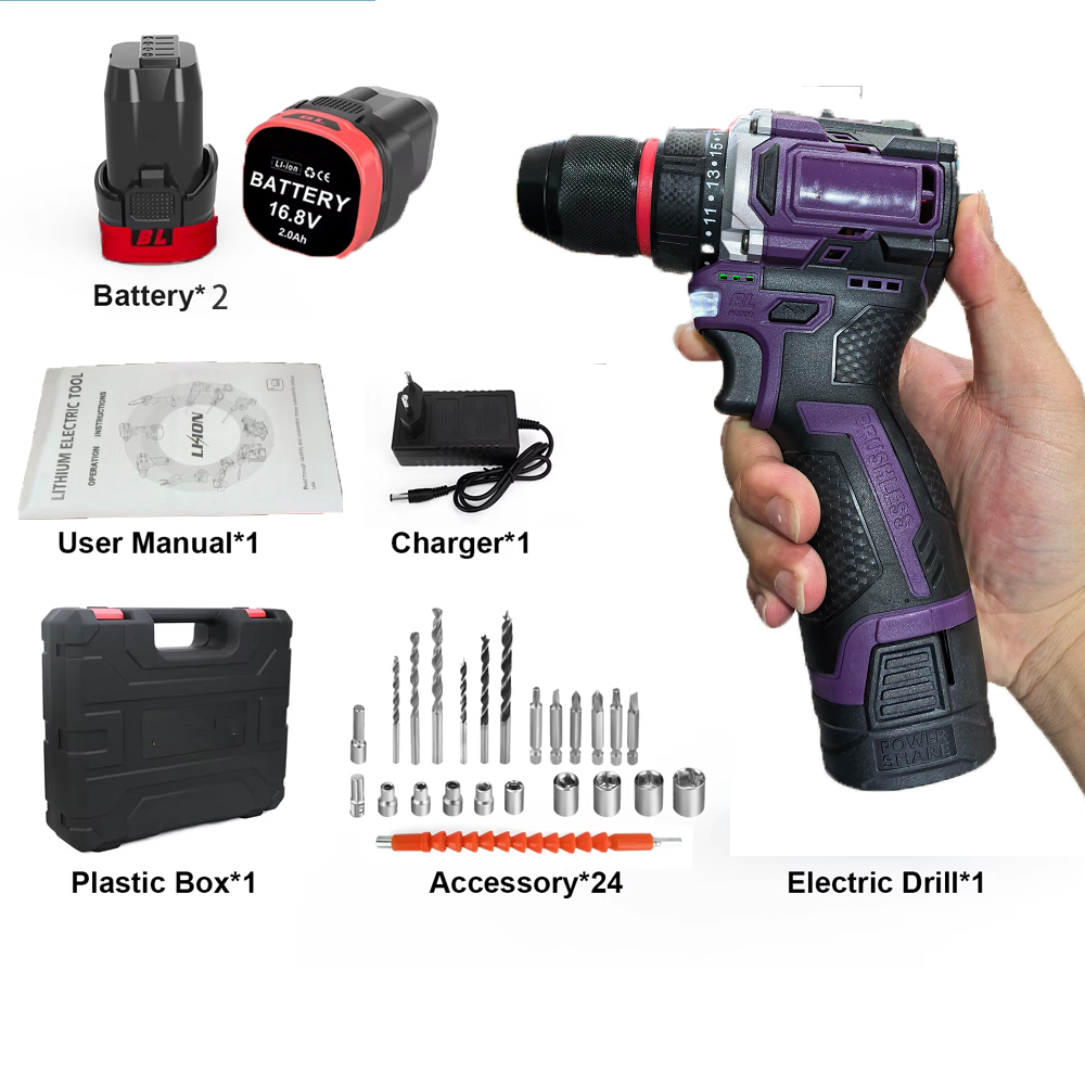 Impact Drill with Two batteries and one charger